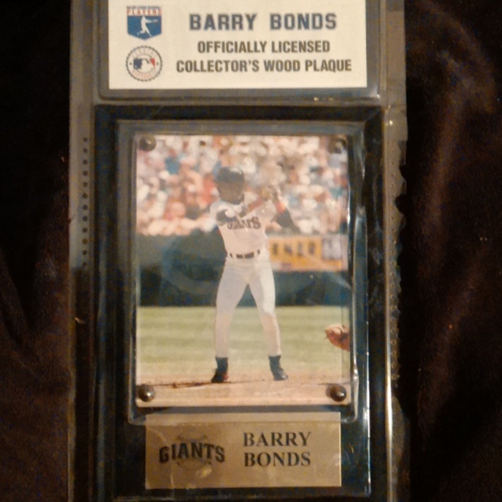 Barry bonds 5×7 wood plaque